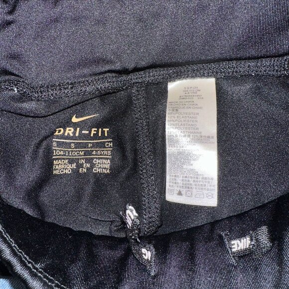 Nike Toddler DRIFIT Leggings Black Pink Size 4 Girls Reflective Pocket - Picture 3 of 3